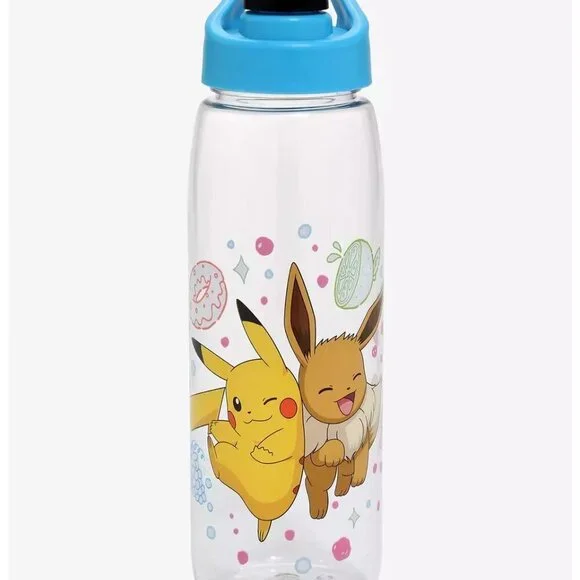PokΓ©mon Pikachu and Eevee Sweets Time 28oz Water Bottle with Screw Top & Spout - Picture 1 of 7